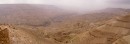 View over Desert Hills * A panoramic view of the desert as we were driving south toward Petra. * 720 x 246 * (54KB)